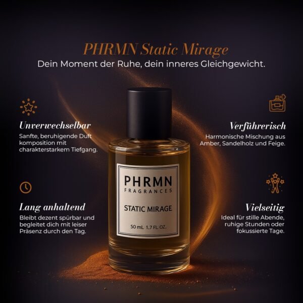 PHRMN Static Mirage Pheromon Duft – beruhigende Komposition, unverwechselbar, verführerisch, langanhaltend und vielseitig